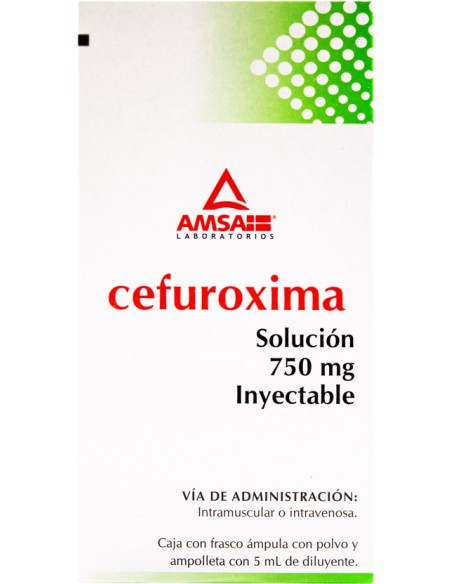 CEFUROXIMA AMSA LABORATORIOS SOLUCIÓN INYECTABLE / 750 MG