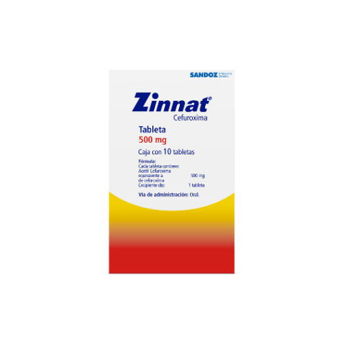 ZINNAT. CEFUROXIMA 500 MG.