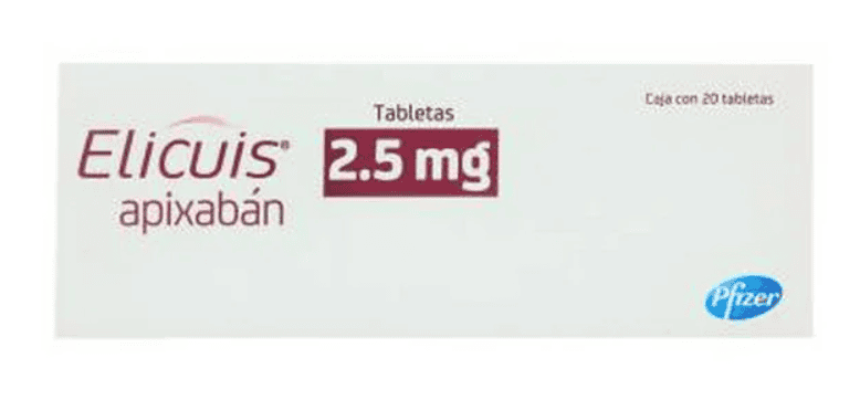 ELICUIS APIXABÁN 2.5 MG 20 TABLETAS