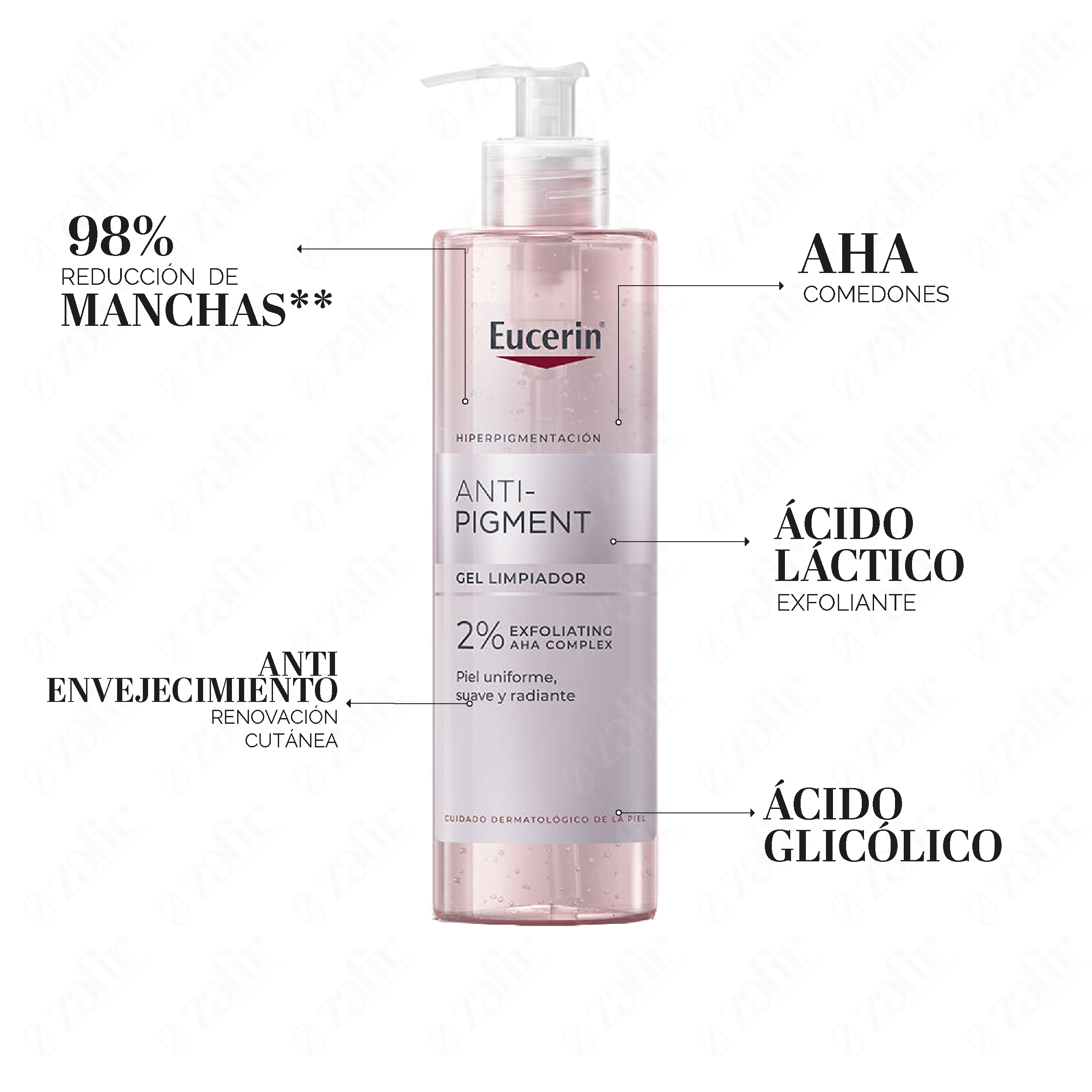Eucerin Anti-Pigment Gel Limpiador 2% Exfoliating AHA Complex