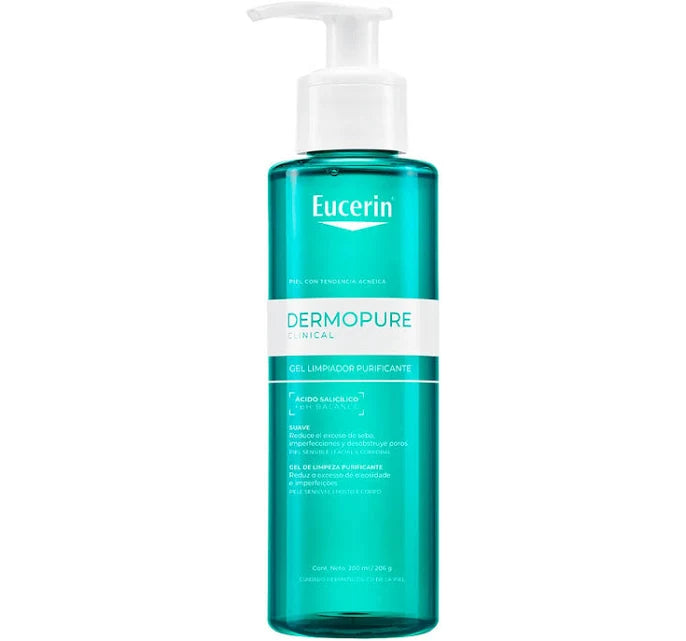 Eucerin DermoPure Gel Limpiador Purificante | Limpieza Facial para Piel Grasa y con Tendencia Acneica