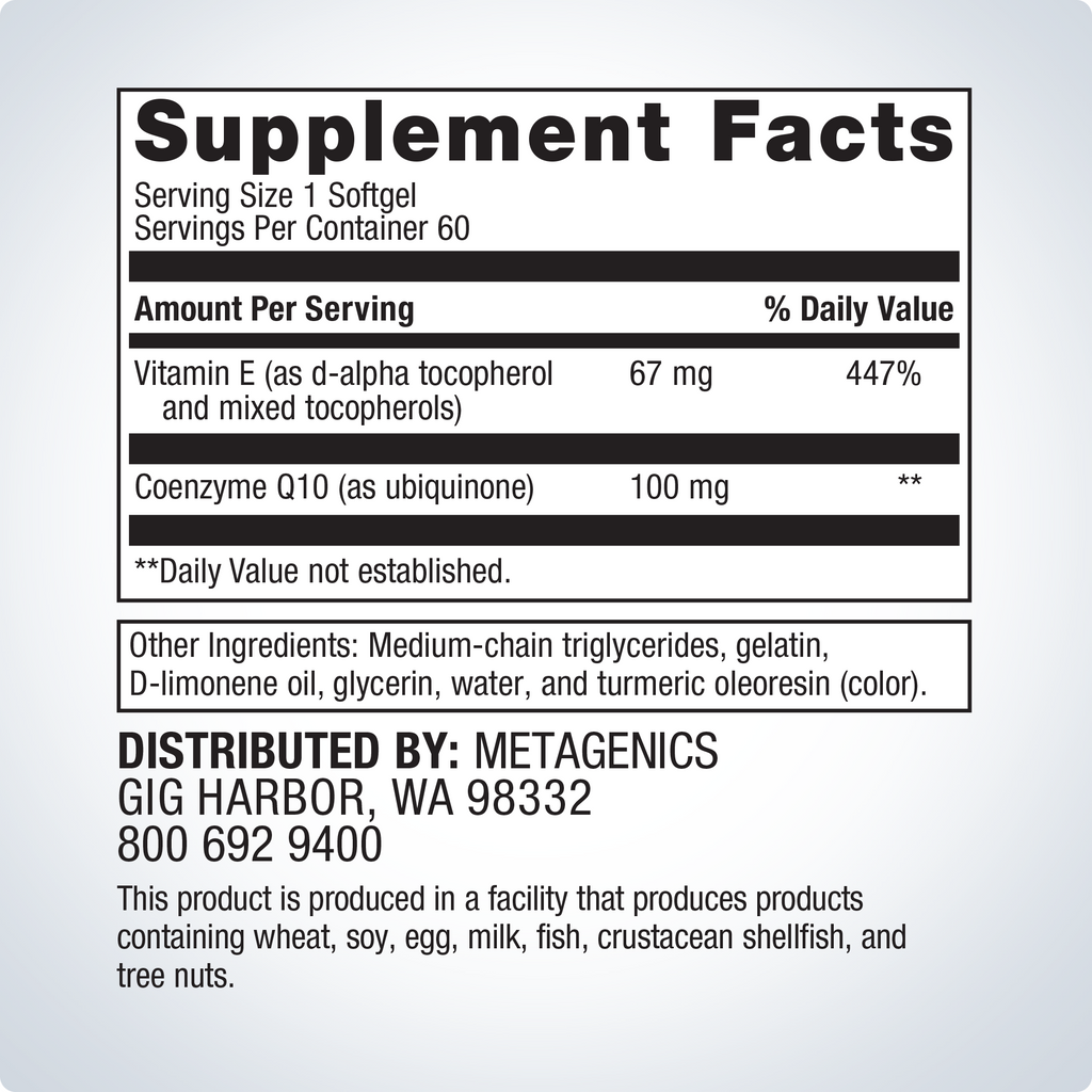 Metagenics CoQ10St-100 60 Cápsulas