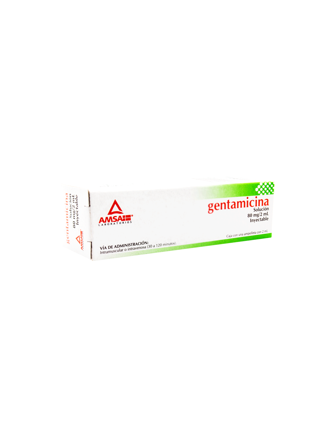 GENTAMICINA AMSA LABORATORIOS SOLUCIÓN INYECTABLE -  80 MG/ 2ML