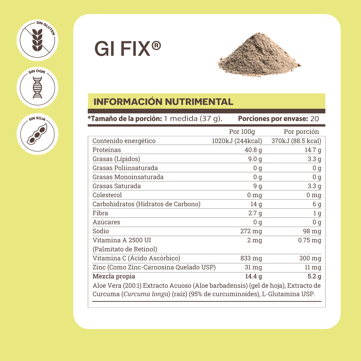 GI Fix proteína Matter en polvo