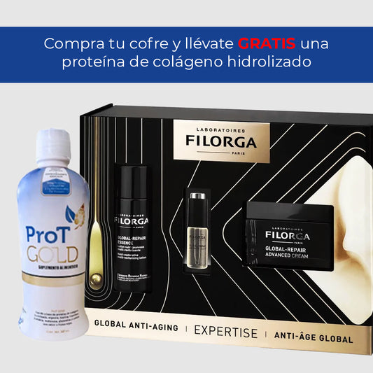 Filorga Set Global Repair 3 pzs Regeneración Cutánea Total + GRATIS Colágeno Hidrolizado