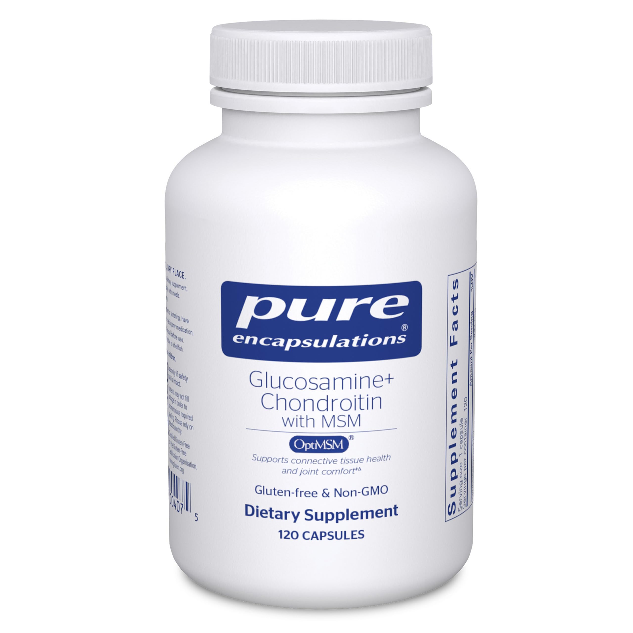 Pure Encapsulations Glucosamine + Chondroitin with MSM 120 Cápsulas