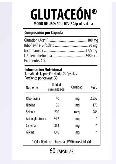 Glutaceon 60 Cápsulas