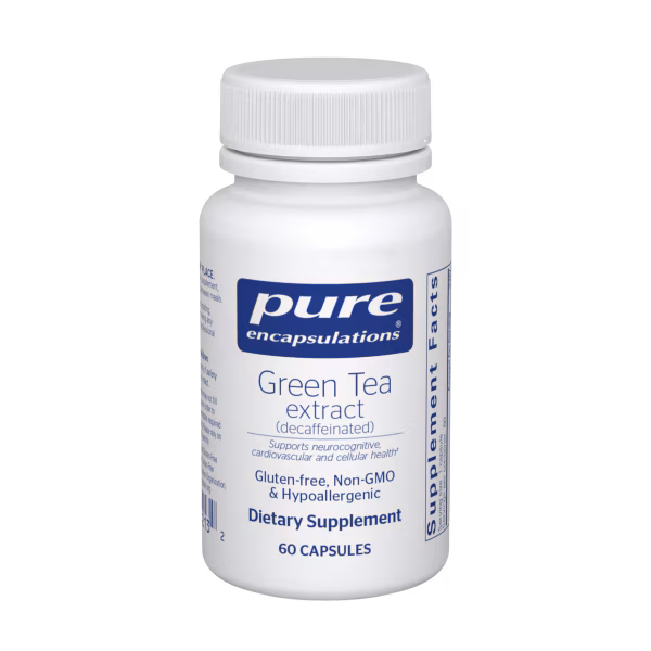 PURE ENCAPSULATIONS GREEN TEA EXTRACT (DECAFFEINATED) 60 CAPS