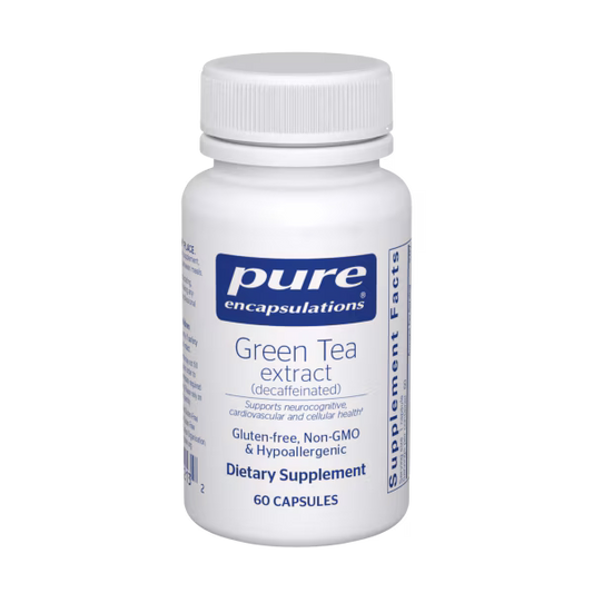 PURE ENCAPSULATIONS GREEN TEA EXTRACT (DECAFFEINATED) 60 CAPS