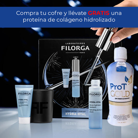 Filorga Set Serum Hydra Hyal + Crema 3 pzs + GRATIS Colageno Hidrolizado