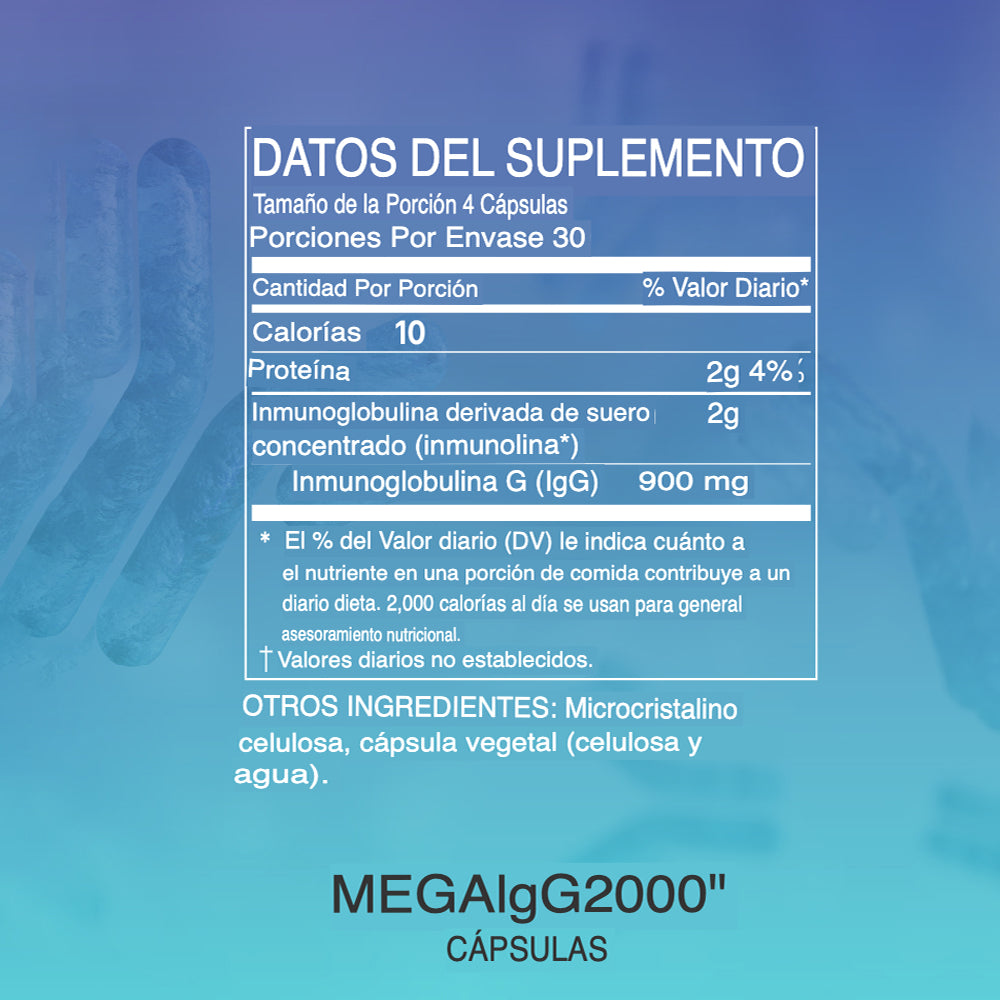 Microbiome Labs - Mega IgG2000 120 Cápsulas