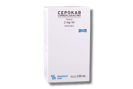 CEPOKAB CIPROFLOXACINO SOLUCIÓN INYECTABLE 2 MG / 2 ML