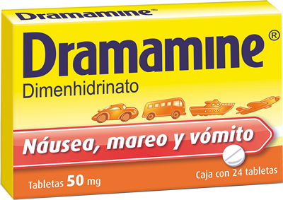 DRAMAMINE DIMENHIDRINATO / TABLETA 50 MG / 24 TABLETAS