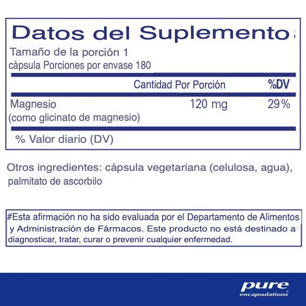 Pure encapsulations Magnesium (Glycinate) 180 cap