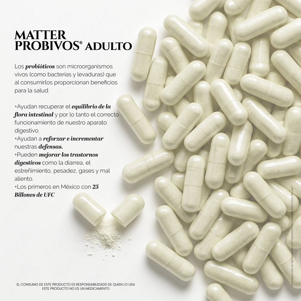 Matter Probivos Adulto | Probióticos con Glutamina para la Salud Digestiva