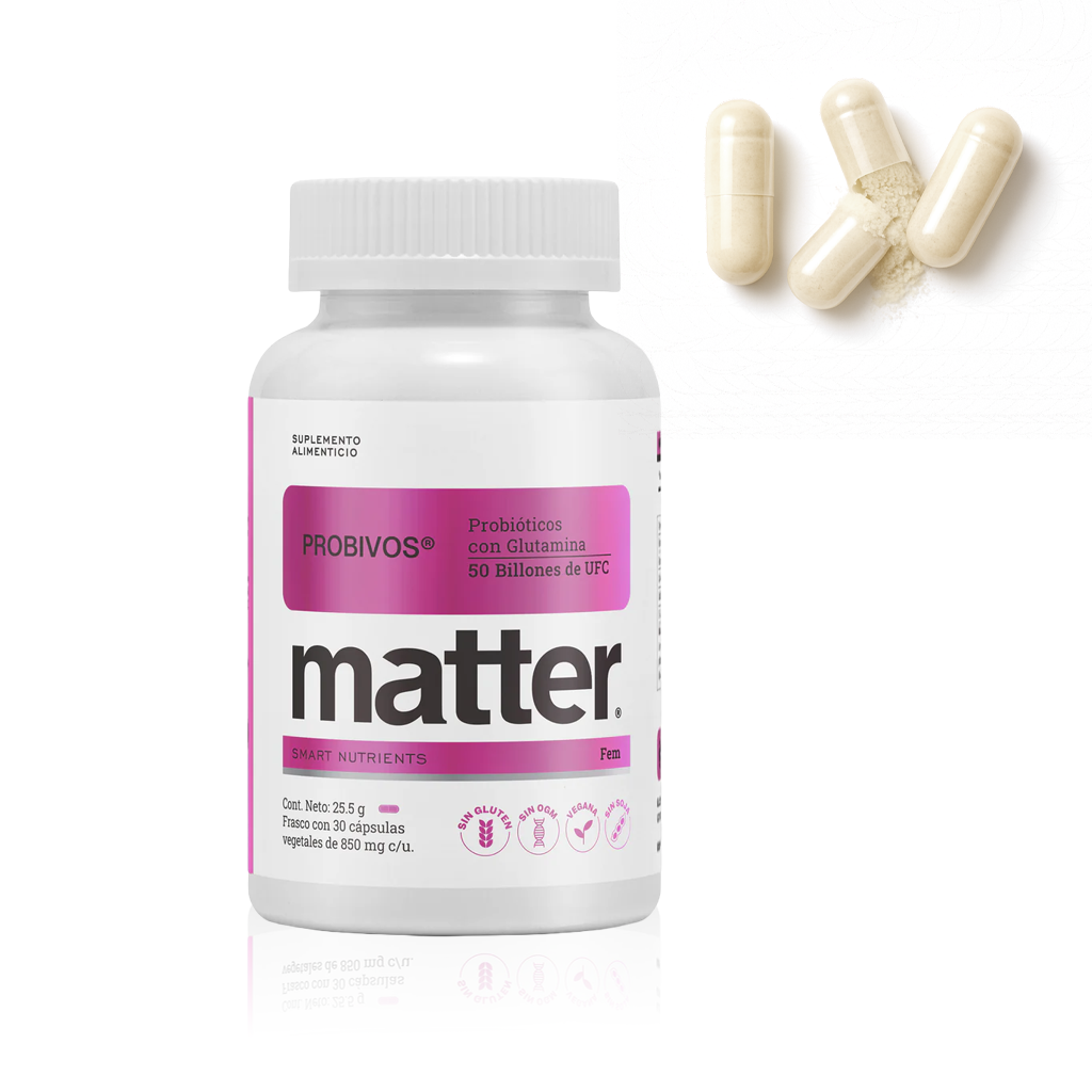 Matter Probivos Fem | Probióticos con Glutamina para la Salud Íntima y Digestiva Femenina