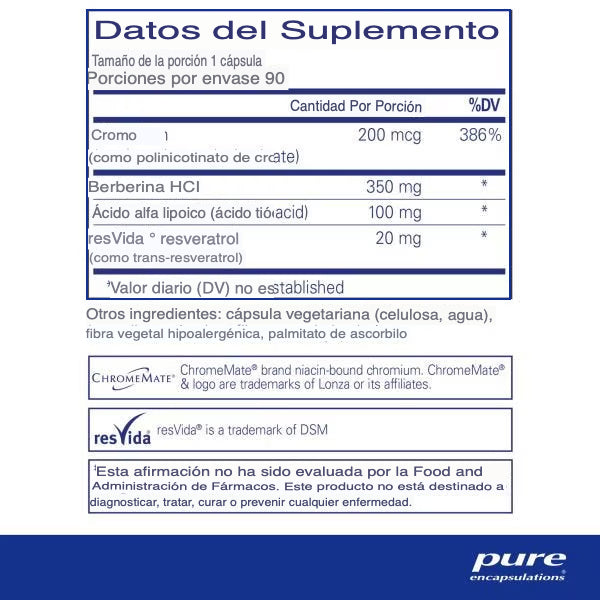 Pure Encapsulations Metabolic Xtra 90 Cápsulas