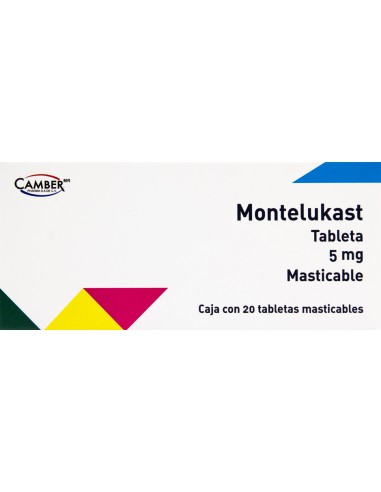 MONTELUKAST 5 MG. 20 TABLETAS