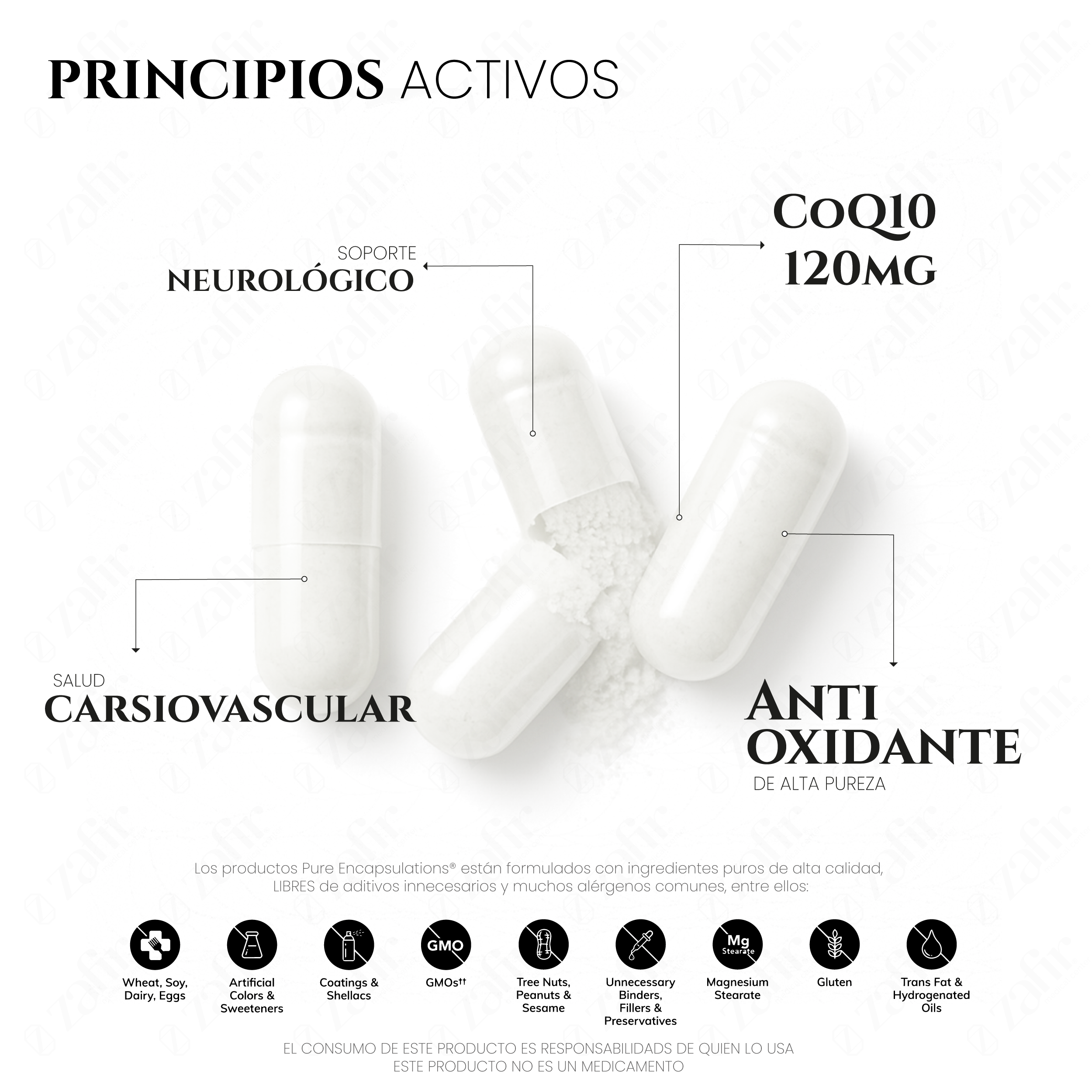 Pure encapsulations CoQ10 120 MG 30 capsulas