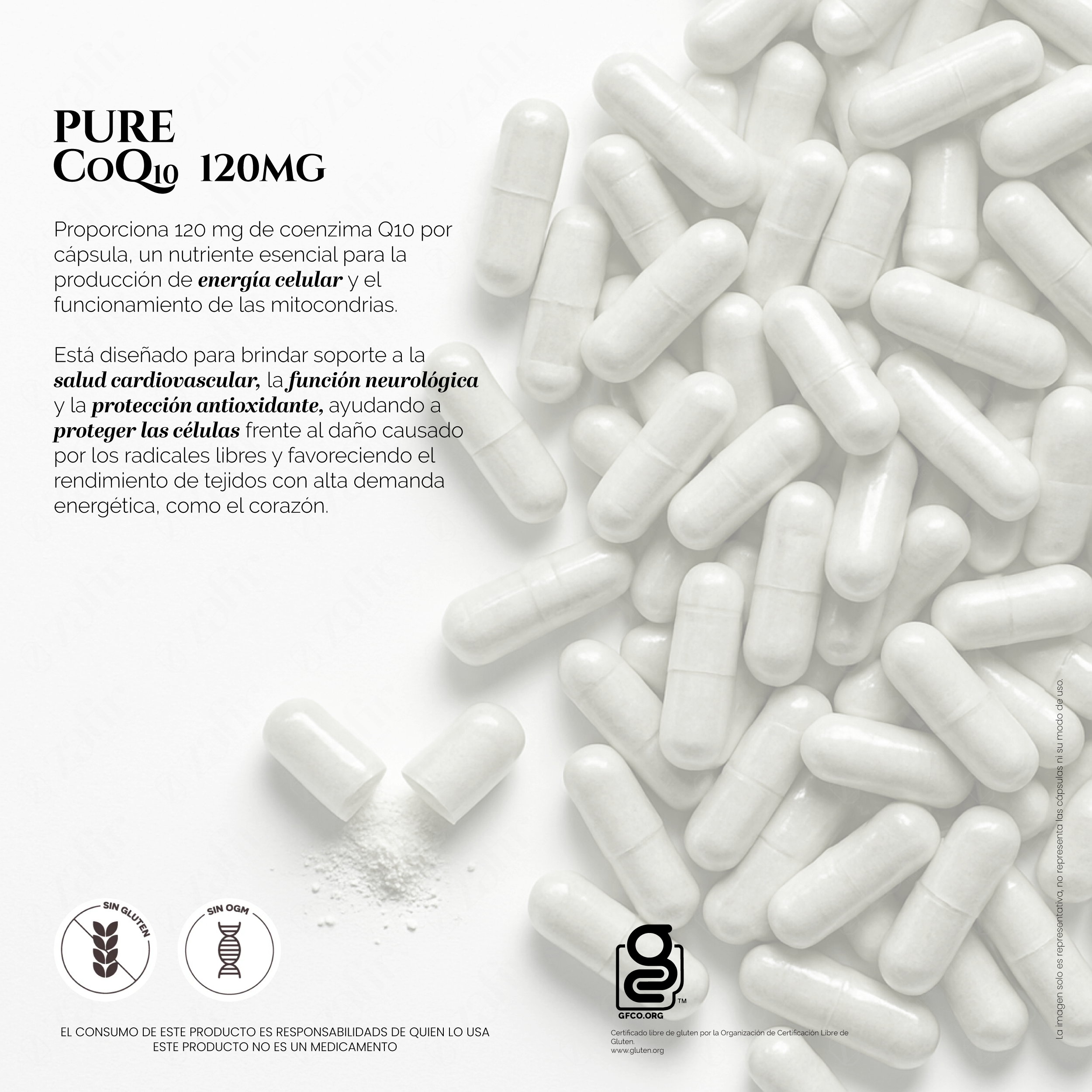 Pure encapsulations CoQ10 120 MG 30 capsulas