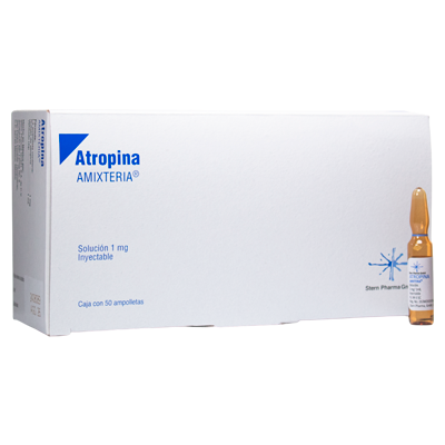 AMIXTERIA (Atropina 1 mg) Solución Inyectable 50 Ampolletas