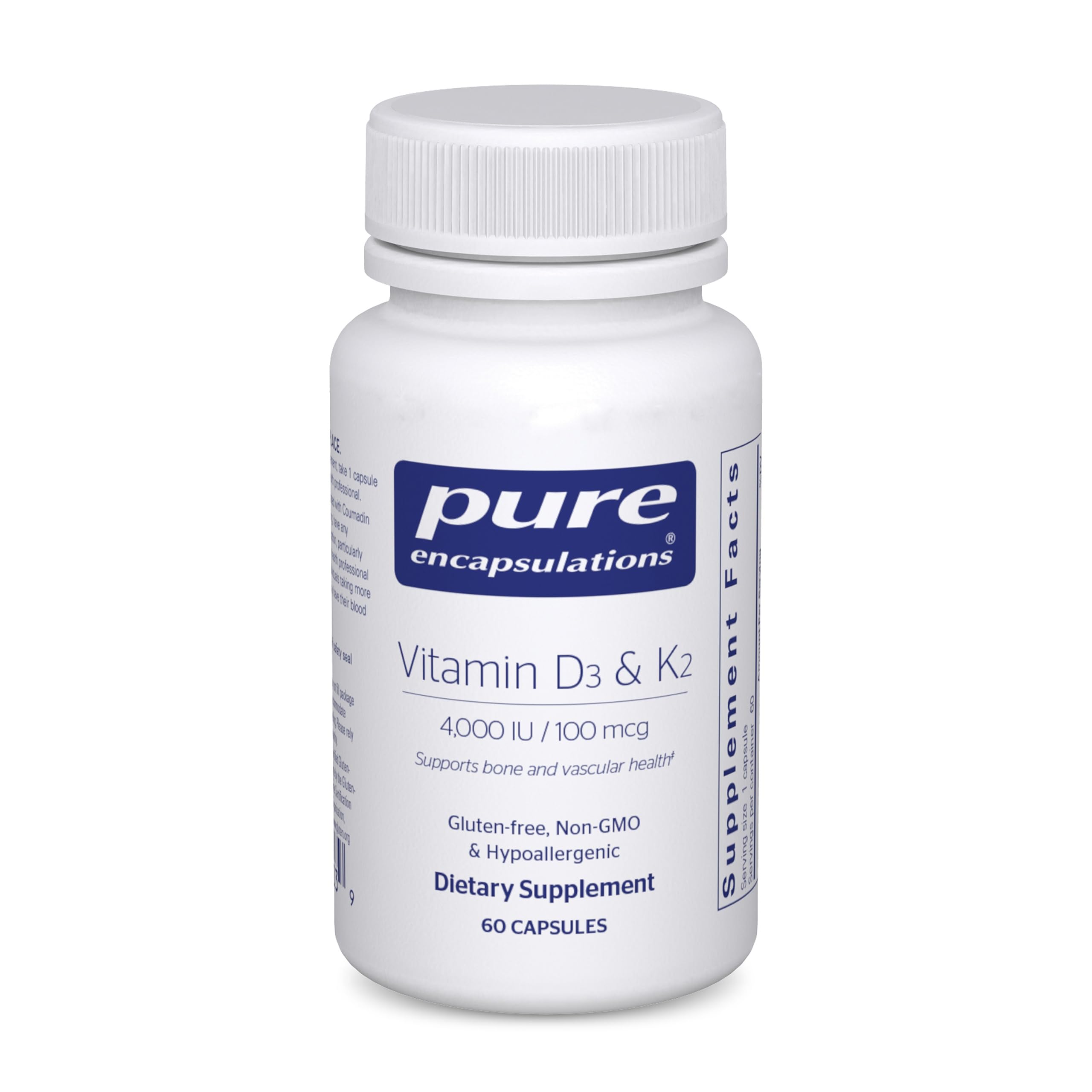 Pure Encapsulations Vitamin D3 & K2 120 Cápsulas